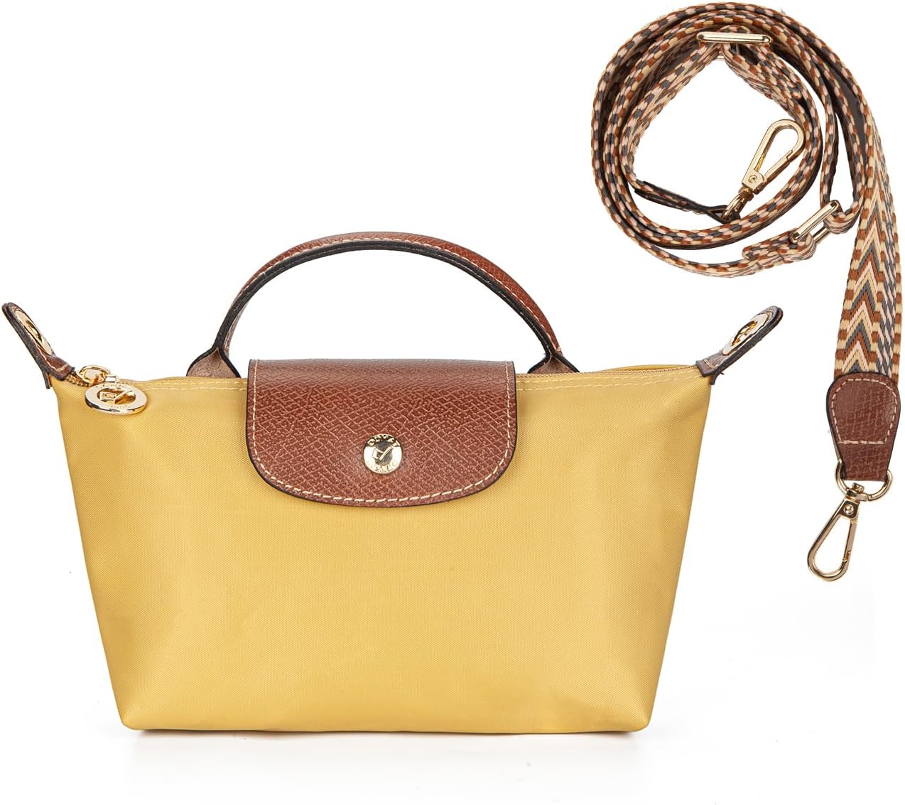 DOMATCrossbody Bag for Women, Chic Lightweight Purse with Leather Top-handle, Compact Clutch Bag, Shoulder Handbag