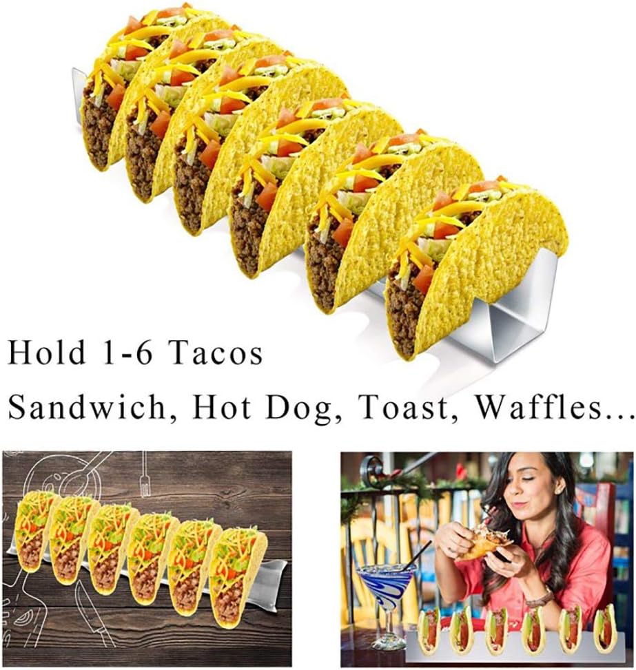 Exclusive Discount 60% Price Taco Holder Stand 2 Pack Stainless Steel Taco Plate Each Rack Holds Up to 8 Hard or Soft Shell Tacos Easy To Fill Tacos Plates Comes with a squeeze bottle and a cleaning sponge Featured Product Taco Holder Stand 2 Pack Stainless Steel Taco Plate Each Rack Holds Up to 8 Hard or Soft Shell Tacos Easy To Fill Tacos Plates Comes with a squeeze bottle and a cleaning sponge