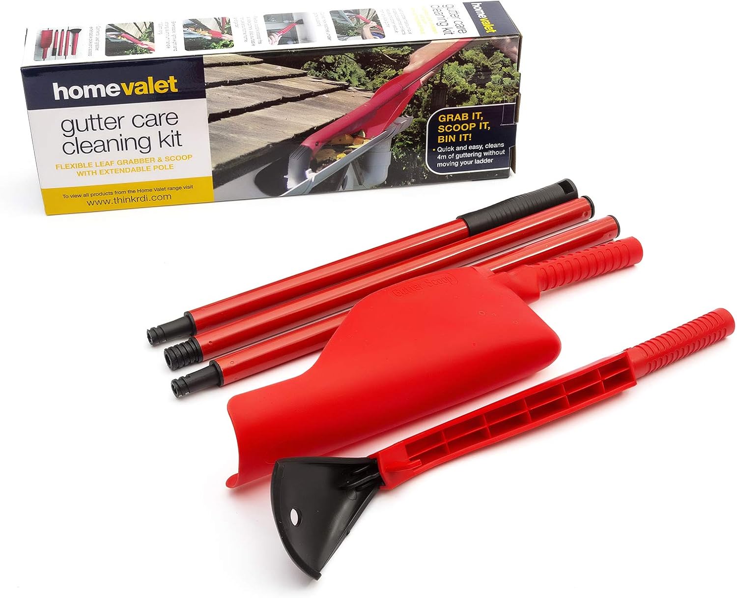 Industrial Valet Extendable Gutter Care Cleaning Tool Leaf Moss Grabber & Scoop Amazon.co.uk