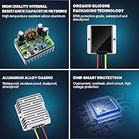 Vista 6 de Kohree DC 12V convertidor de impulso a 24V 10A 240W, convertidor de voltaje impermeable, módulo transformador regulador de voltaje para tira de luz