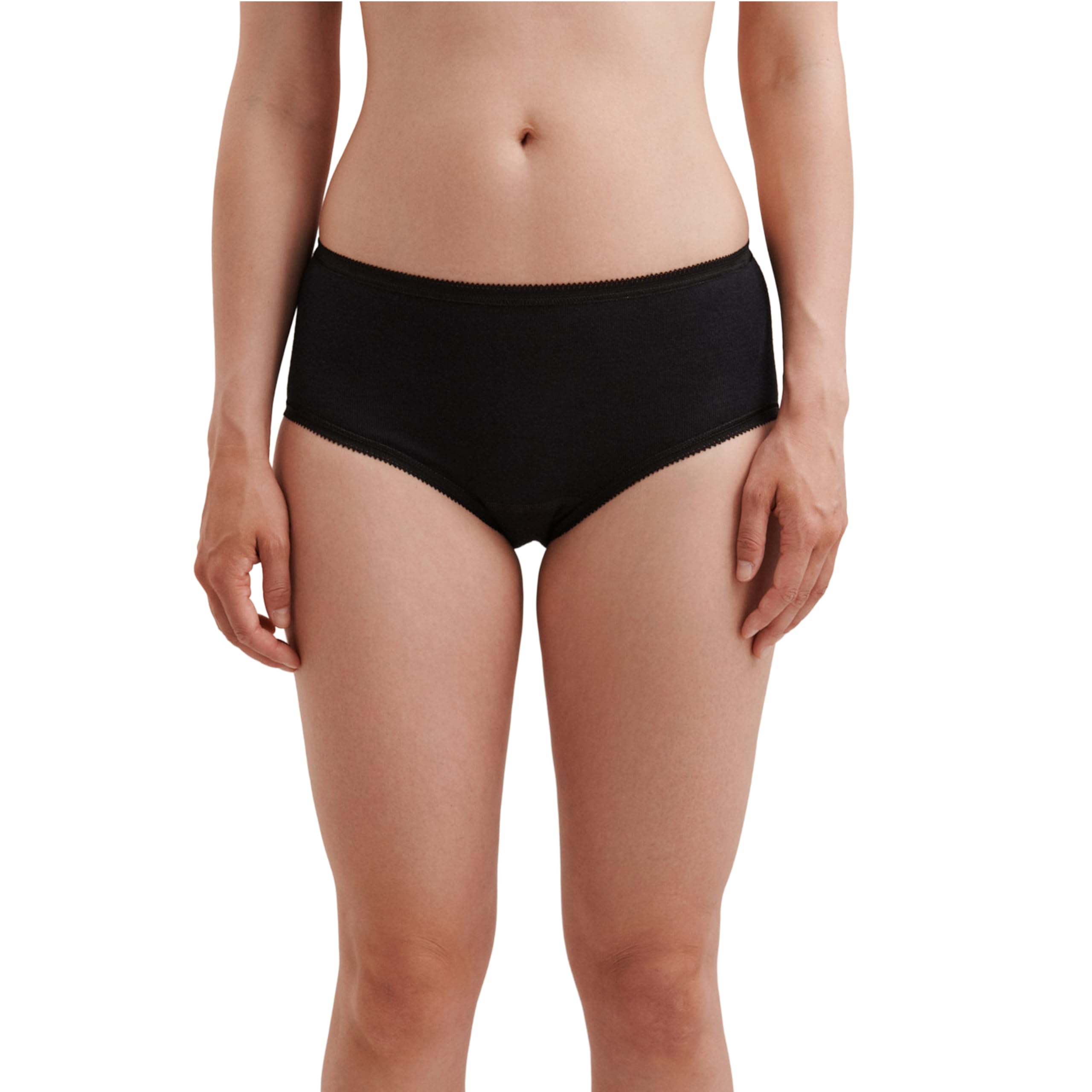 Dilling Women's Black Merino Wool Briefs - 6