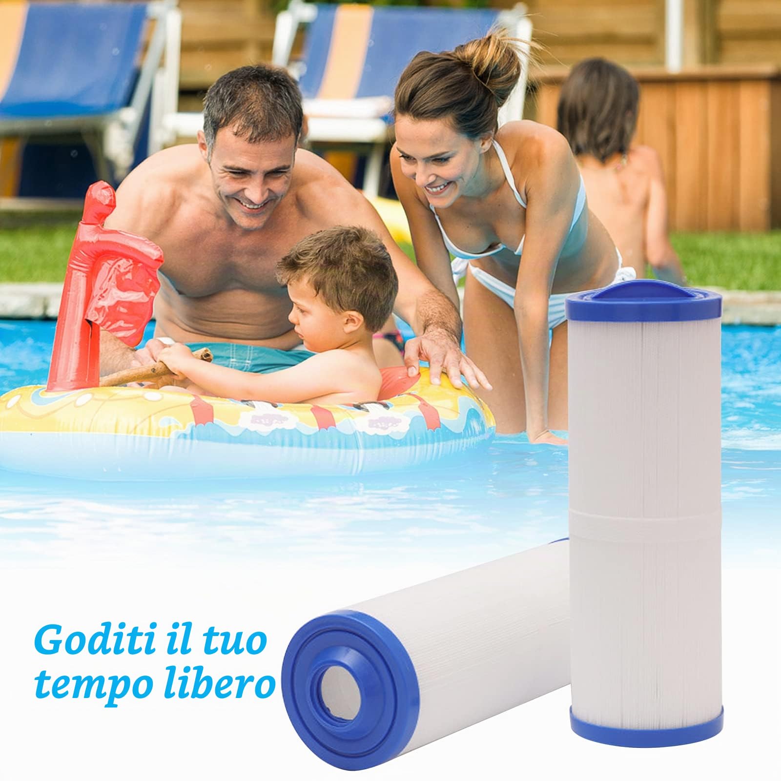 Filtro di Ricambio, Filtro per Vasca Idromassaggio 4CH-949 PWW50L Compatibile con U-nicel 4CH-949, Filbur FC-0172, SD-01143, 817-4050, PDC570-AFS, Cartuccia Filtro Spa (2 pezzi, bianco)
