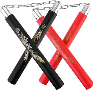 Safe Foam Rubber Nunchucks with Steel Chain for Kids/Beginner Practice