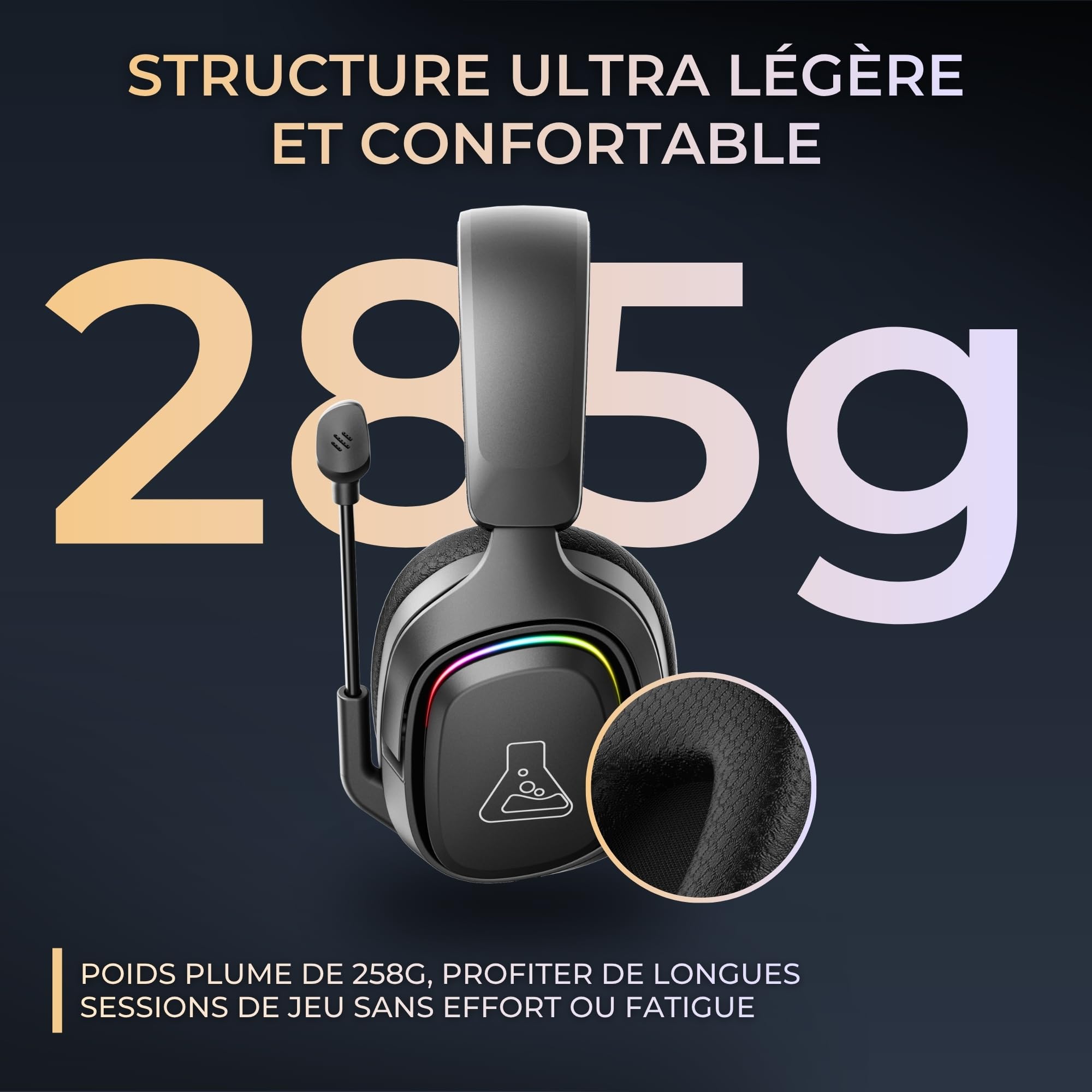 The G-Lab Korp Rubidium - Casque Gaming sans Fil Triple Mode PC/Consoles