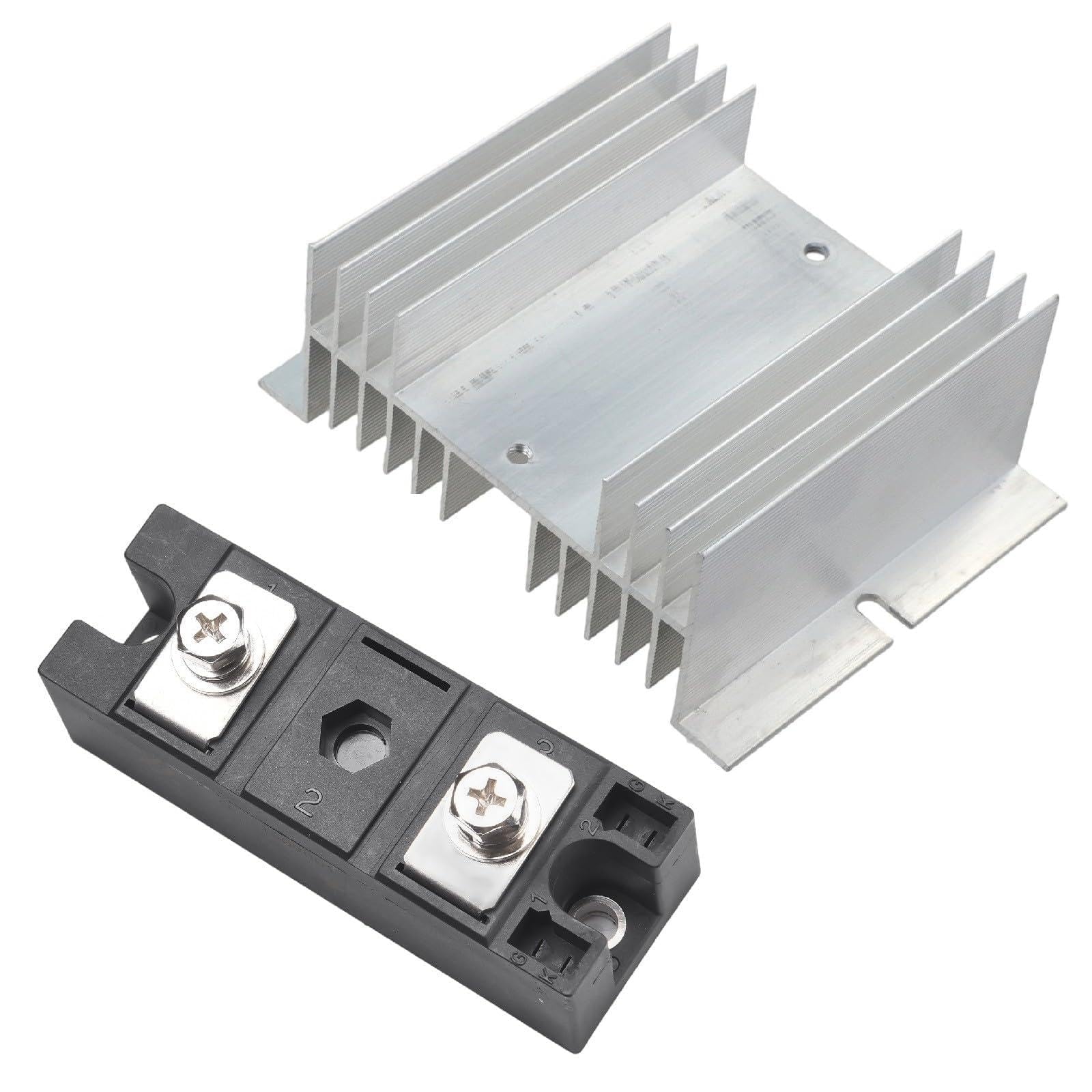 MD200A 1600V Diode Solaire Redresseur 200A avec Dissipateur de Chaleur Systèmes Photovoltaïques et Panneaux Auto Noir