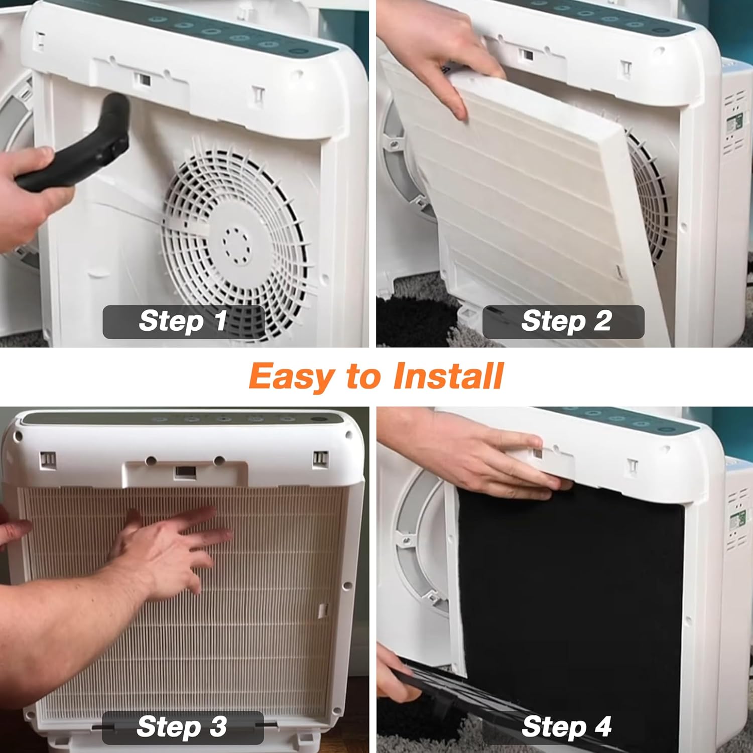 2 Pack AP-1512HH Replacement Filter for Coway Airmega Filter AP-1512HH 200M Coway Air Purifiers by Blutoget - AP-1512HH-FP AP-1518R AP-1519P-2 HEPA Filters and 6 Carbon Filters-Part #3304899 - Image 7