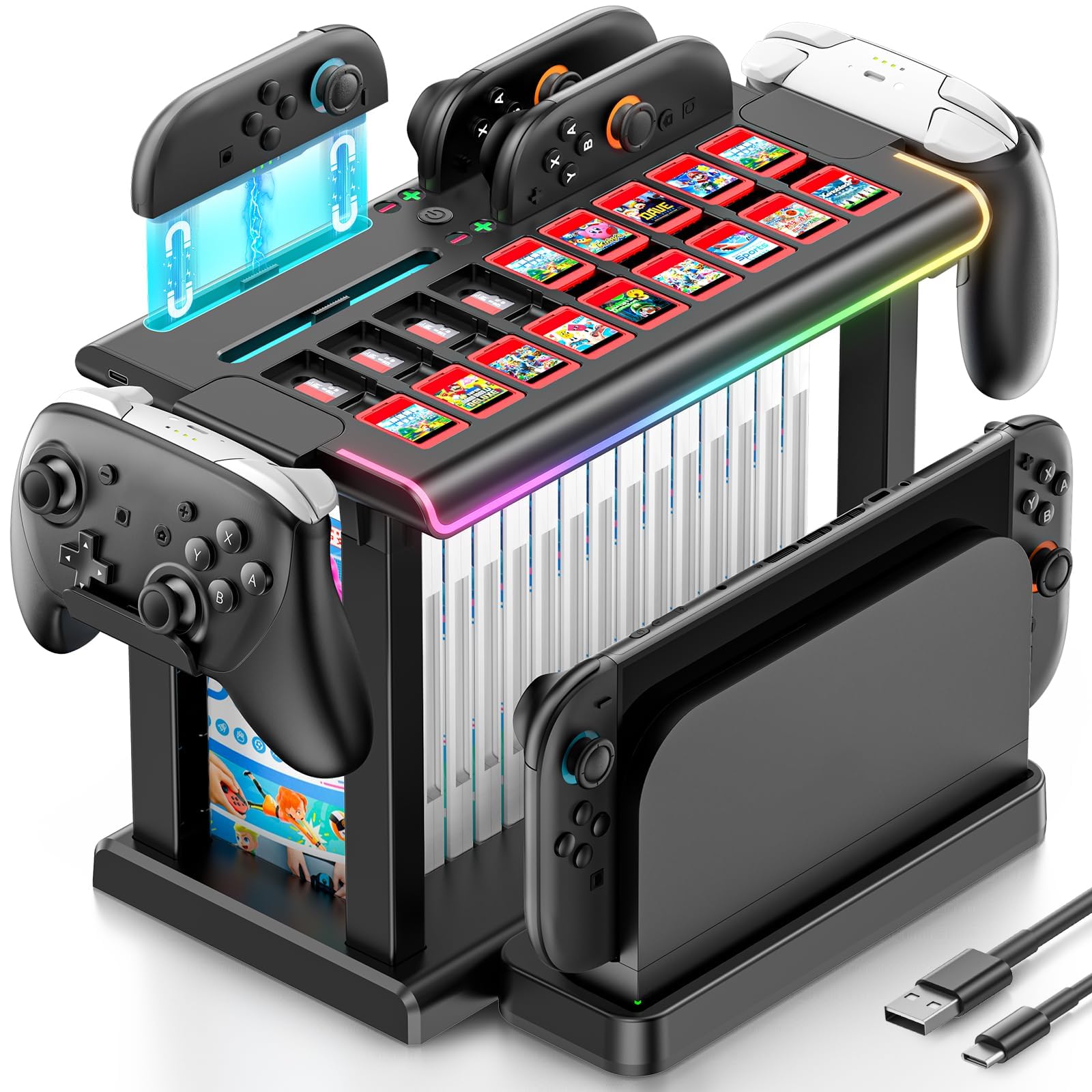 Amazon.co.jp: Switch 2対応 コントローラー 充電スタンド マグネット