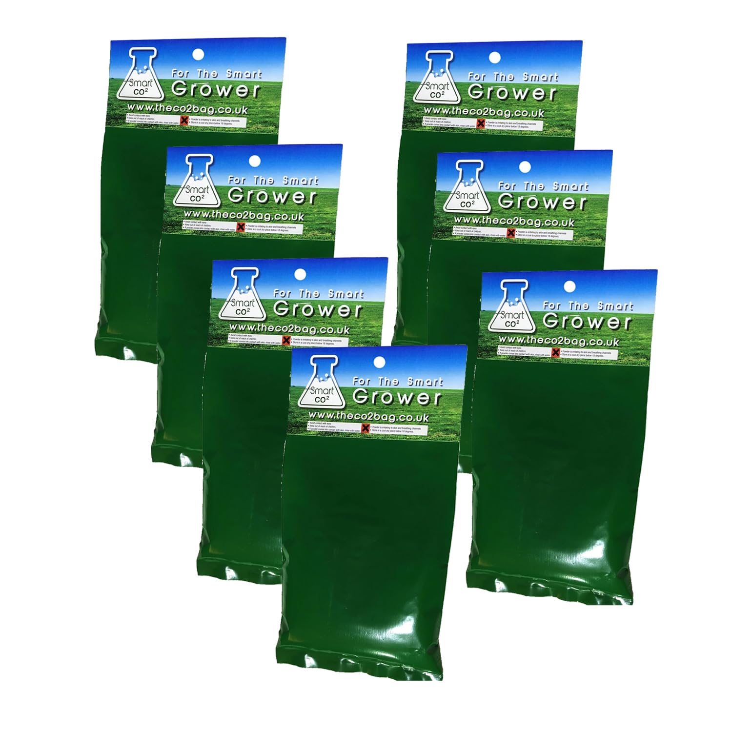 Gem-Garden Green Pack Of 7 Co2 Exhale Hygroscopic Growing Bags Smart Co2 Bags For Plant Growth And Nutrient Absorption In Grow Tents