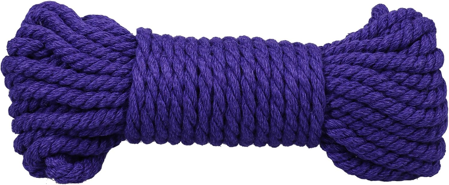 Doc Johnson Merci - Bind & Tie - 6mm Hemp Bondage Rope - 30 Feet - for Adults Only, Violet