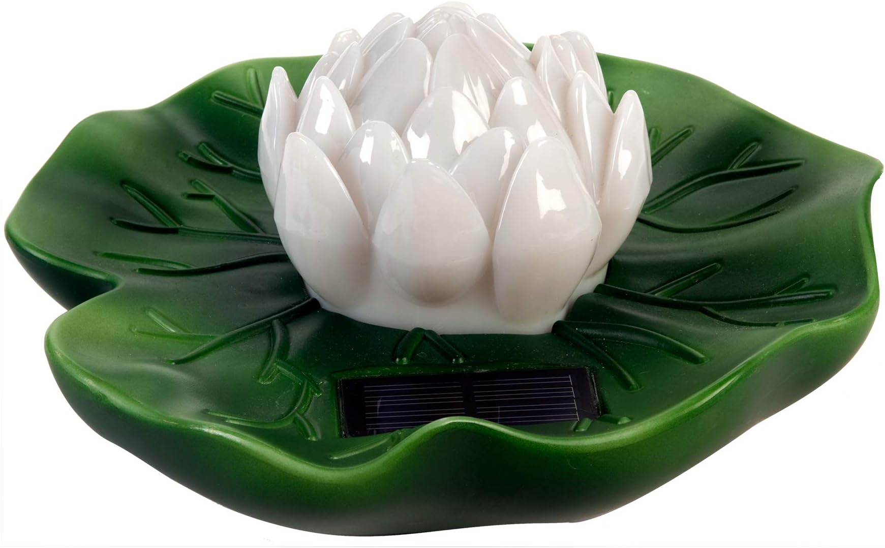 TotalPond UW16253 Solar Pond Floating White Lilly Pad Light