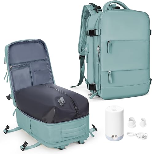 Miniatura 274 de coowoz - Mochila de viaje grande para mujeres y hombres, morral impermeable para exteriores, deportes y senderismo, Azul eléctrico, Mochilas de viaje