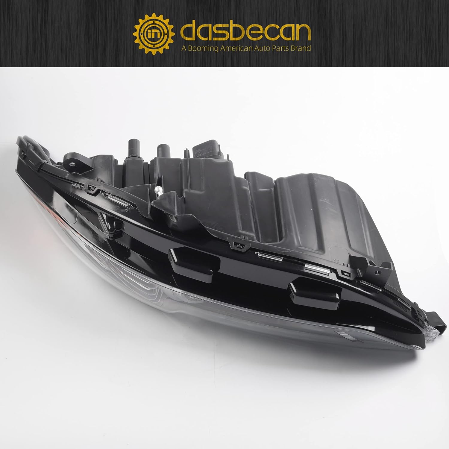 Dasbecan Halogen Headlights w/bulbs Compatible With Ford Fusion 2013-2016 Left Driver Side Chrome Projector Headlamp Assembly Replaces# FO2503304