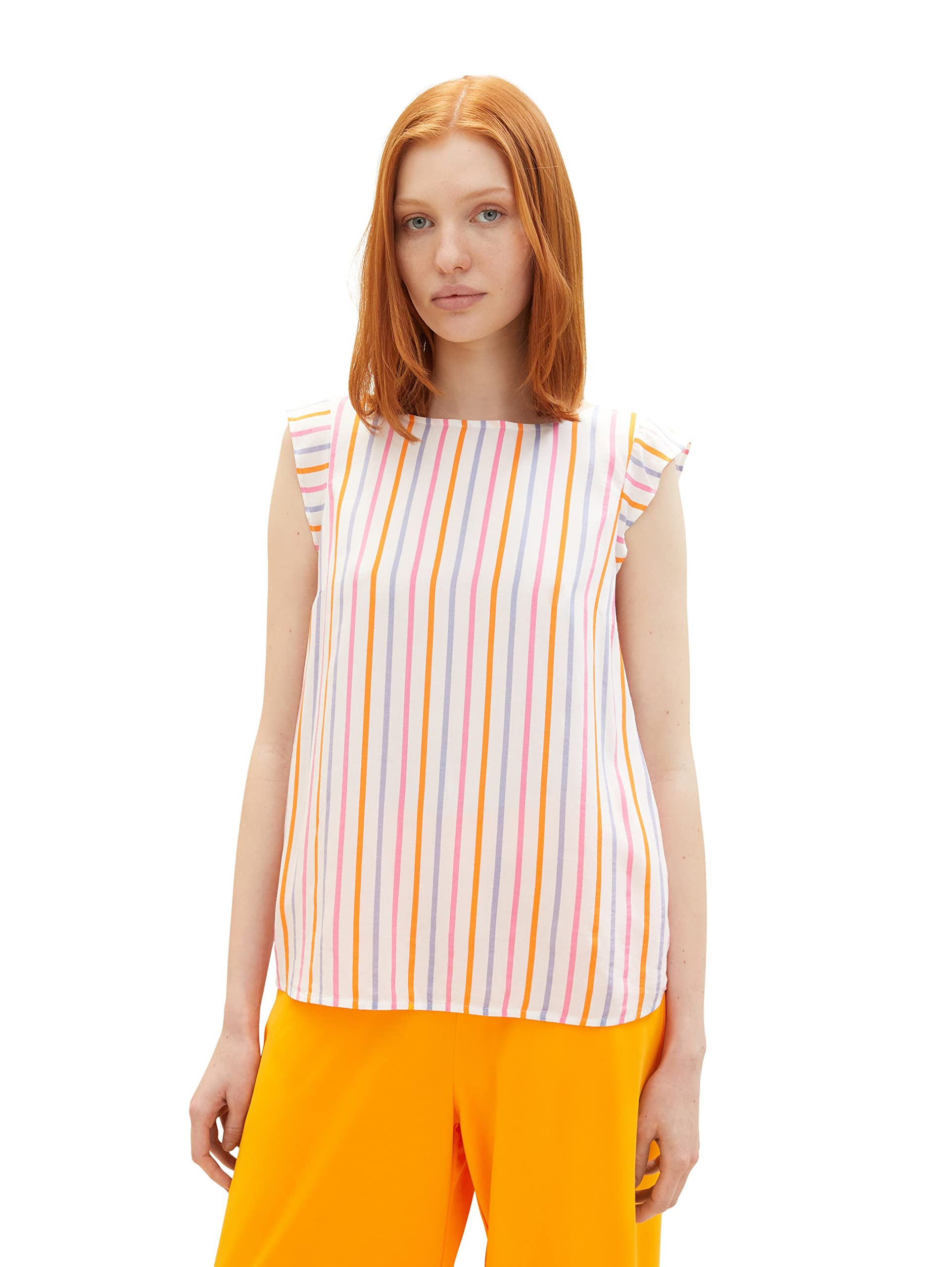 TOM TAILOR Denim Women's 1038432 Blouse, 32616 - Multicolor Vertical Stripe, XS
