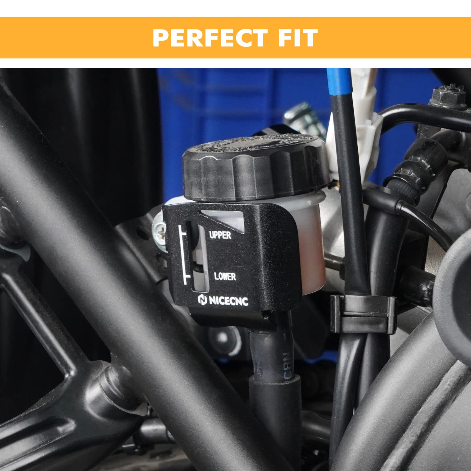 NICECNC Motorrad Hinterradbremse Reservoir Schutz Compatible with Yamaha Tenere 700 /XTZ 700 2019-2023, Tenere 700 Rally Edition 2020-2024, Tenere 700 World Raid 2022, Schwarz