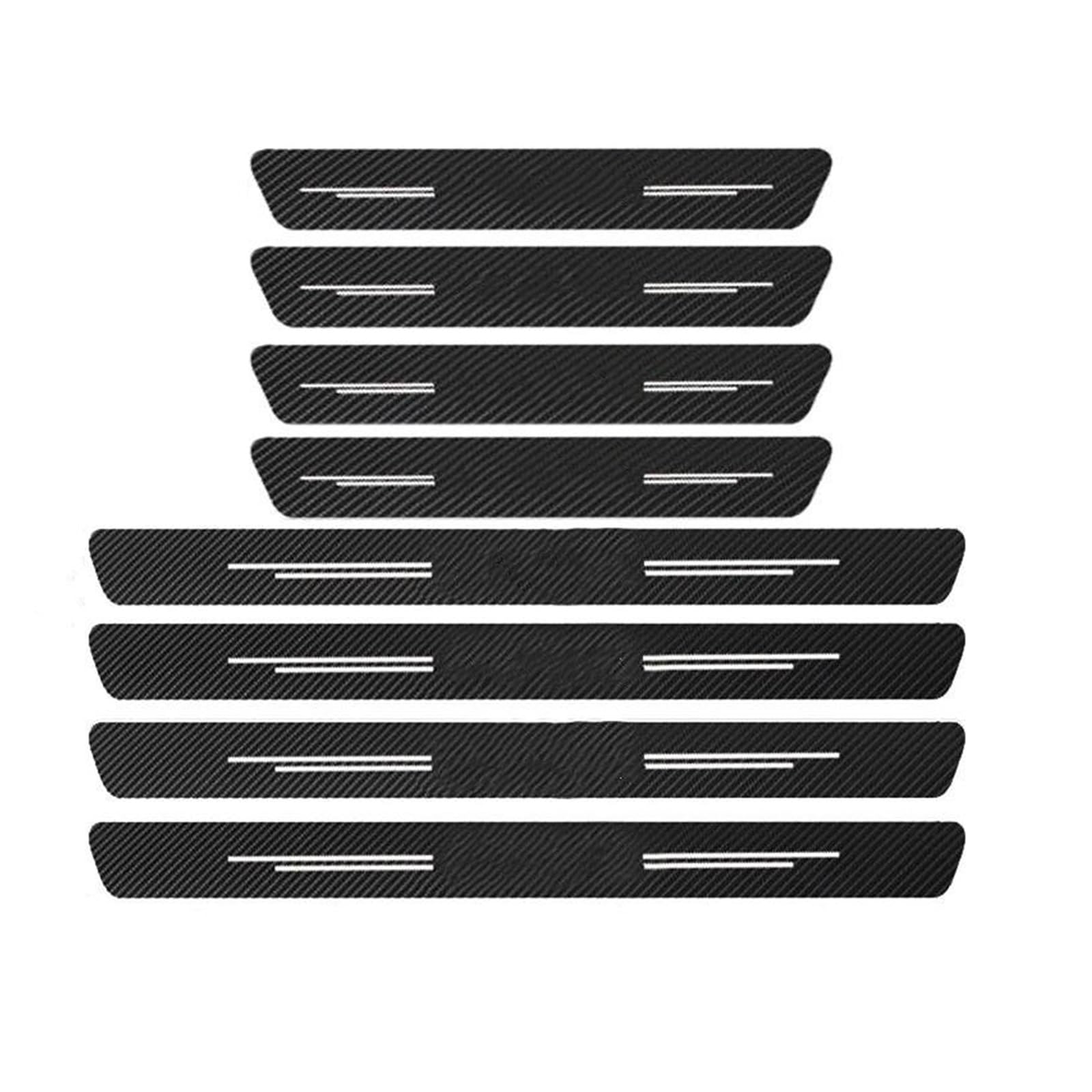 Carbon Fiber Decals Car Trunk Rear Bumper Stickers Car Accessories for Mitsubishi ASX 2011 2010-2023 Car Door Threshold Scuff Plate(8Pcs)