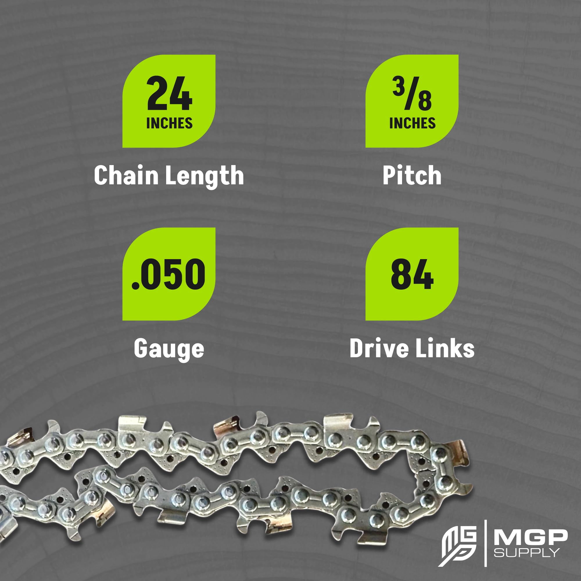Amazon.com: 24in Carbide Full-Chisel Chainsaw Chain Loop | 3/8in