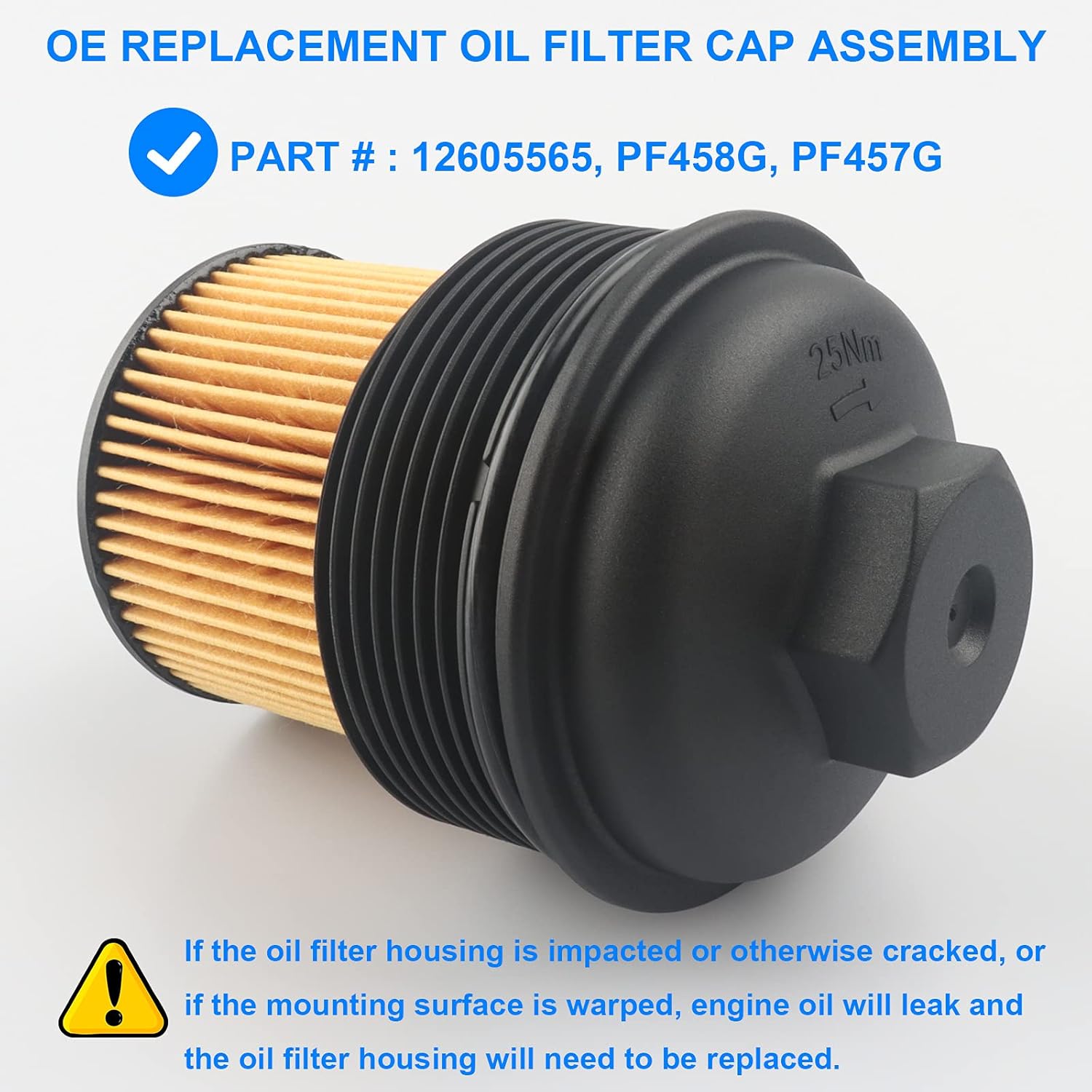 Buy Oil Filter And Cap Assembly Replace 12605565 Pf458g Pf457g Compatible With Buick Chevy Gmc Polaris Ponitac Saturn Regal Cavalier Cobalt Equinox Hhr Malibu Terrain Slingshot G6 Ion Sky Vue More