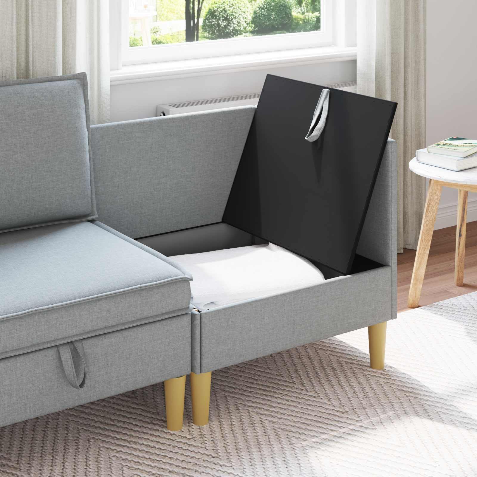 Ombana do przechowywania do salonu i pokoju gościnnego z dużą ilością miejsca do przechowywania, nowoczesny kwadratowy design, trwała drewniana rama, ergonomiczna, łatwa w pielęgnacji, idealna
