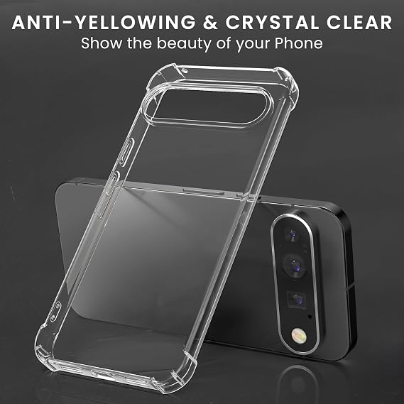 kwmobile Clear Case Compatible with Google Pixel 11 Cover - Soft Transparent Smartphone Case - with 2x Tempered Glass Screen Protectors - Transparent