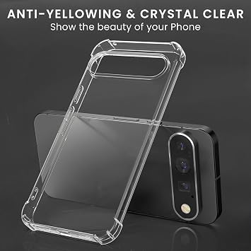 kwmobile Clear Case Compatible with Google Pixel 11 Cover - Soft Transparent Smartphone Case - with 2x Tempered Glass Screen Protectors - Transparent