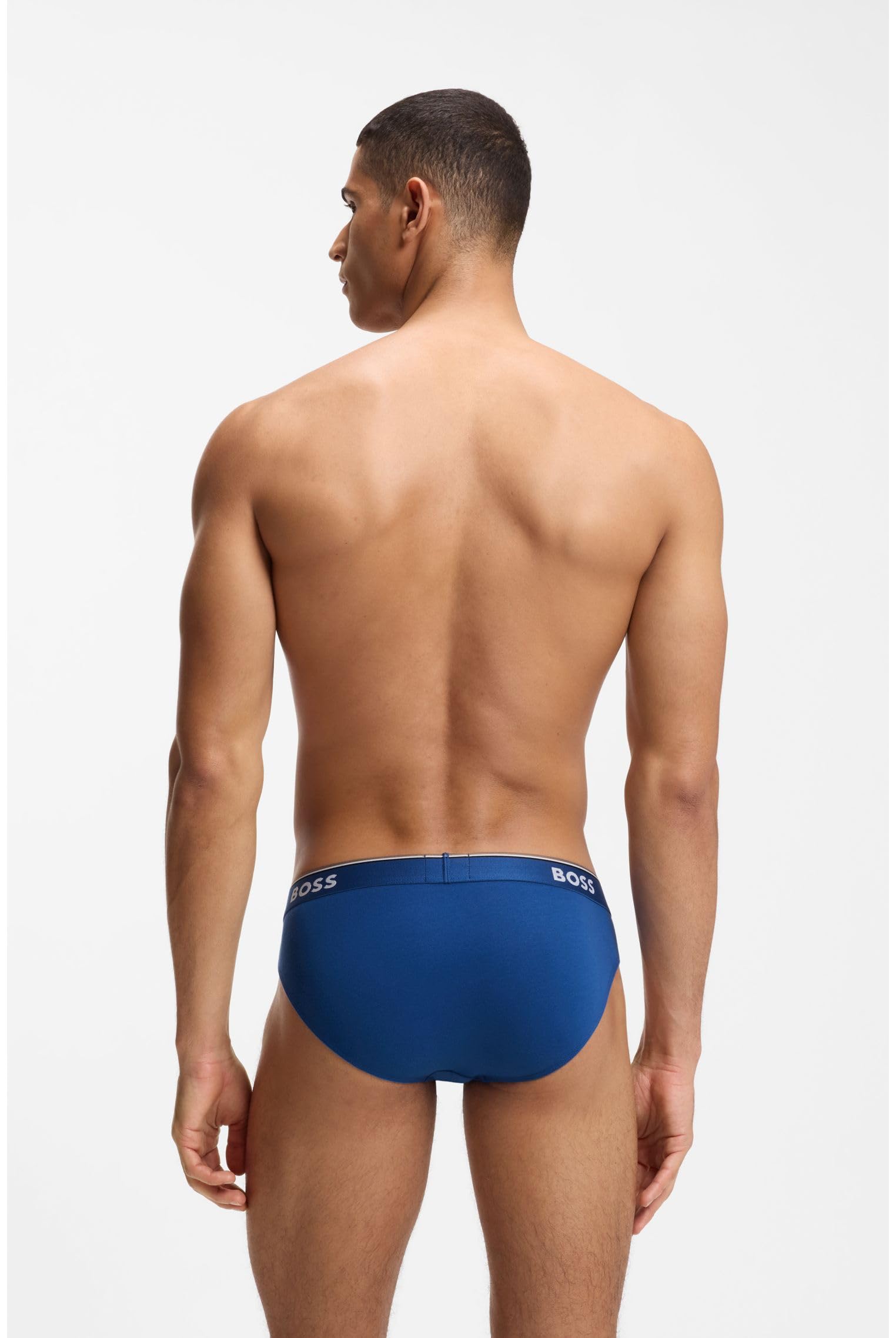 BOSS Męskie majtki Power Slips Briefs Cotton Stretch 3-pak, wielokolorowa, XL