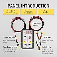Vista 4 de All-sun comprobador para inyector de combustible, auto diagnóstico, 4 modos de pluse 12 V