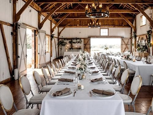 Miniatura 5 de Servilletas de lino con vainica, 20 x 20 pulgadas, servilletas de lino puro lavado a la piedra con esquinas ingletadas, 100% lino francés, lavables