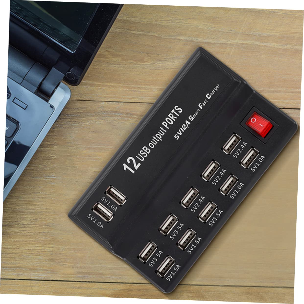 OSALADI 1ensemble Station De Charge USB Ports Intelligent avec Surtension pour Téléphones Tablettes Et Appareils Numériques Chargeur Multiple Prise Murale Européenne