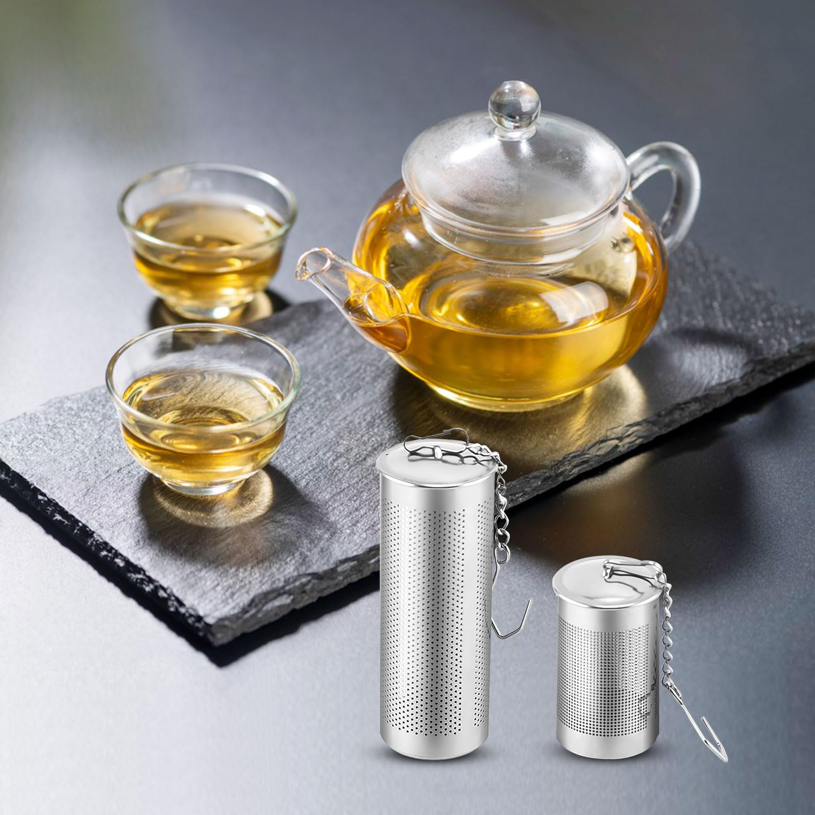 SJBAUTYO 3 Pièces Infuseur à Thé En Acier Inoxydable Filtre à Thé Tube Maille Fine Passoire