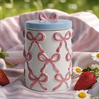 Cookie Jars with Lid Airtight, 42 OZ Large Ceramic Food Storage Containe...