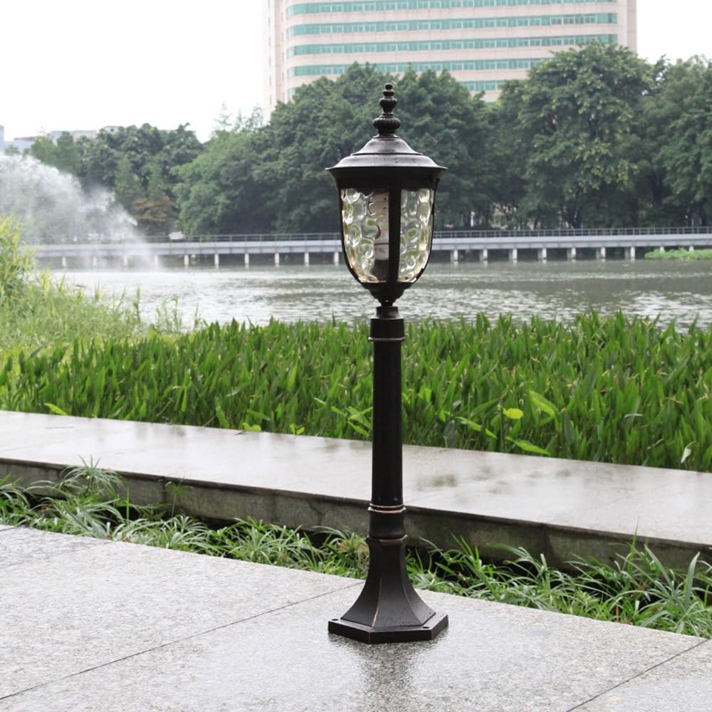 Générique Lampe européenne à poteau en verre ondulé à l'eau