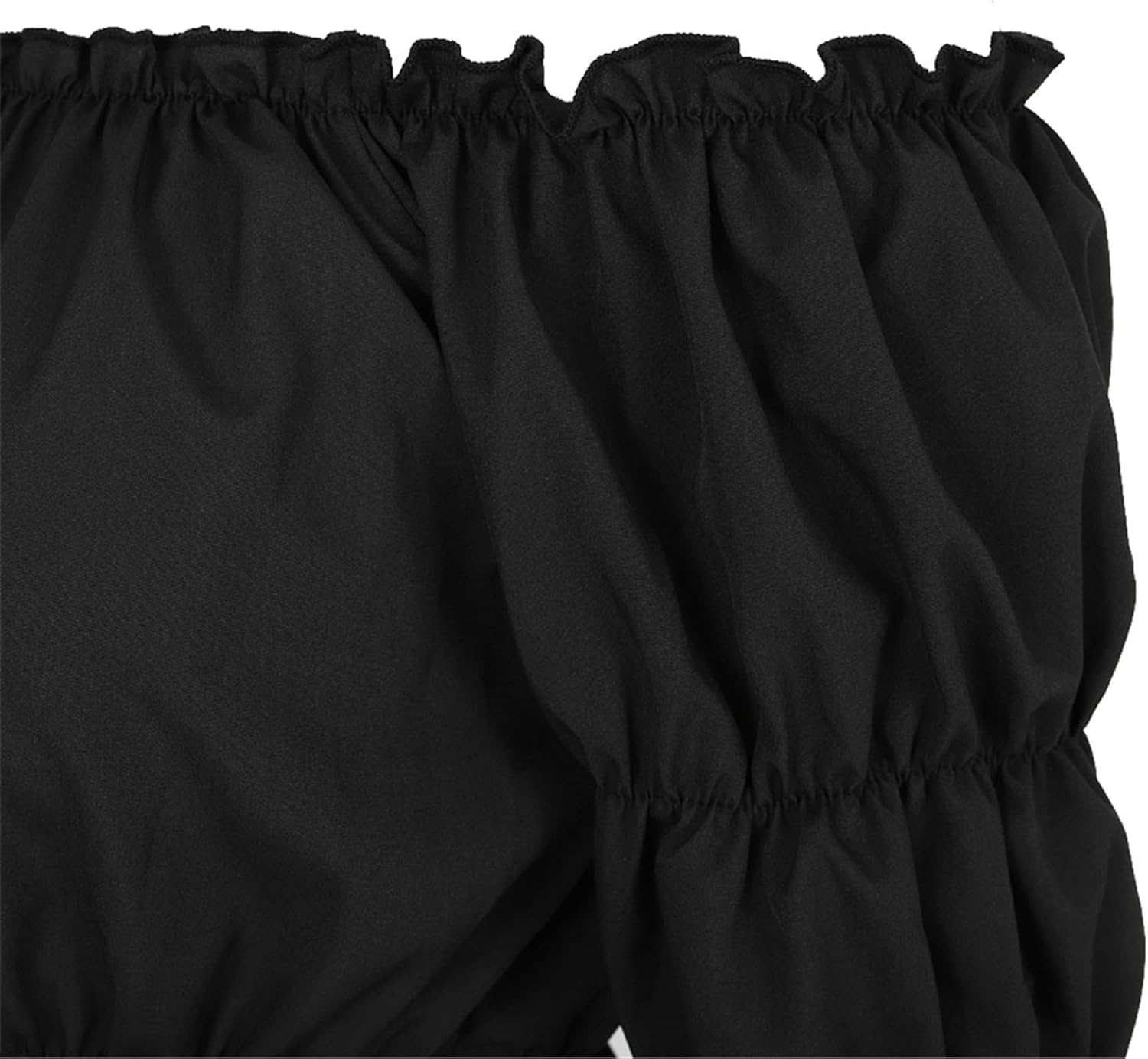 frawirshau Steampunk Pirate Shirt Renaissance Peasant Blouse Off The Shoulder Tops Short Sleeve Smocked Wench Top Lightweight - Image 6