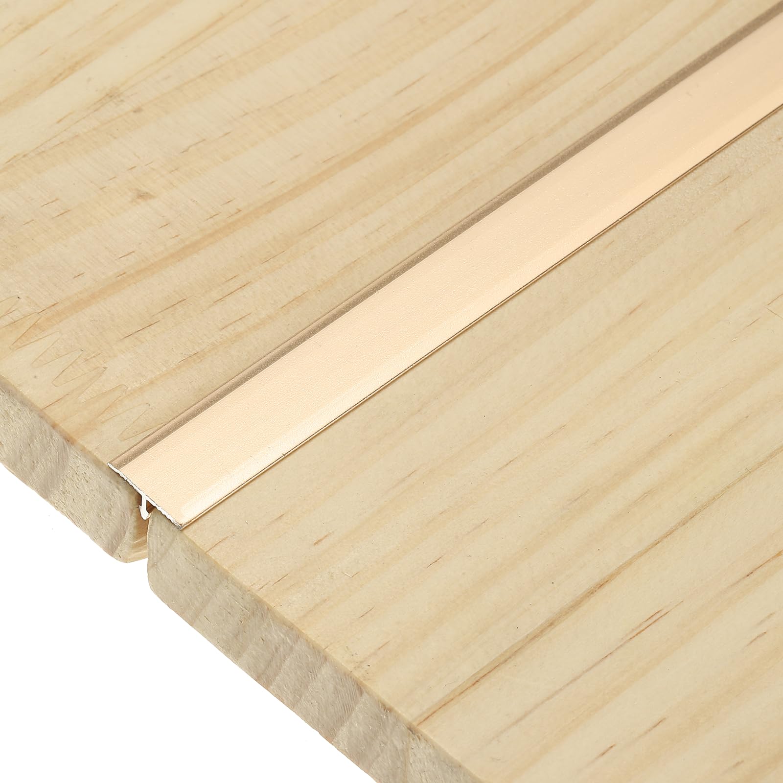 QUARKZMAN Tiras De Transición T-Molding, 9m x 12mm (L x A) Tira Divisora Plana De Aleación De Aluminio Para Suelo De Vinilo Acabado Para Huecos De Suelo Y Puertas, Oro Mate