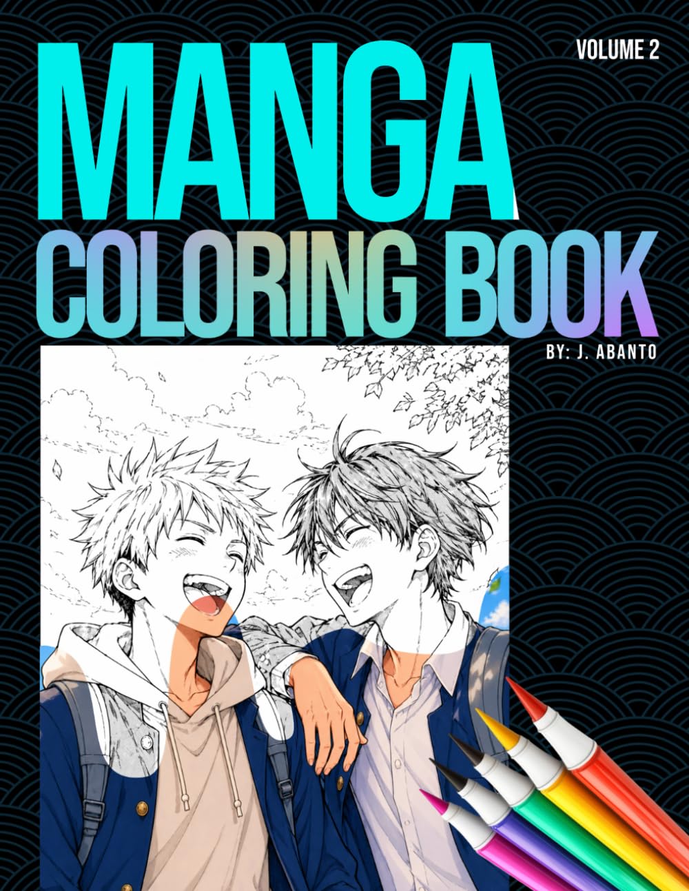 MANGA Coloring Book: 40 hand-drawn ANIME illustrations of adorable chibi characters, magical girls, and fluffy animal companions.