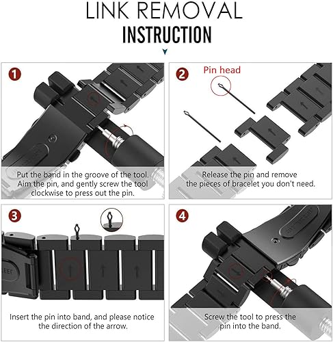 Miniatura 7 de Correas compatibles con Samsung Galaxy Watch de 1.81 pulgadas Galaxy 3 de 1.772 pulgadas, correa de repuesto de metal de acero inoxidable para