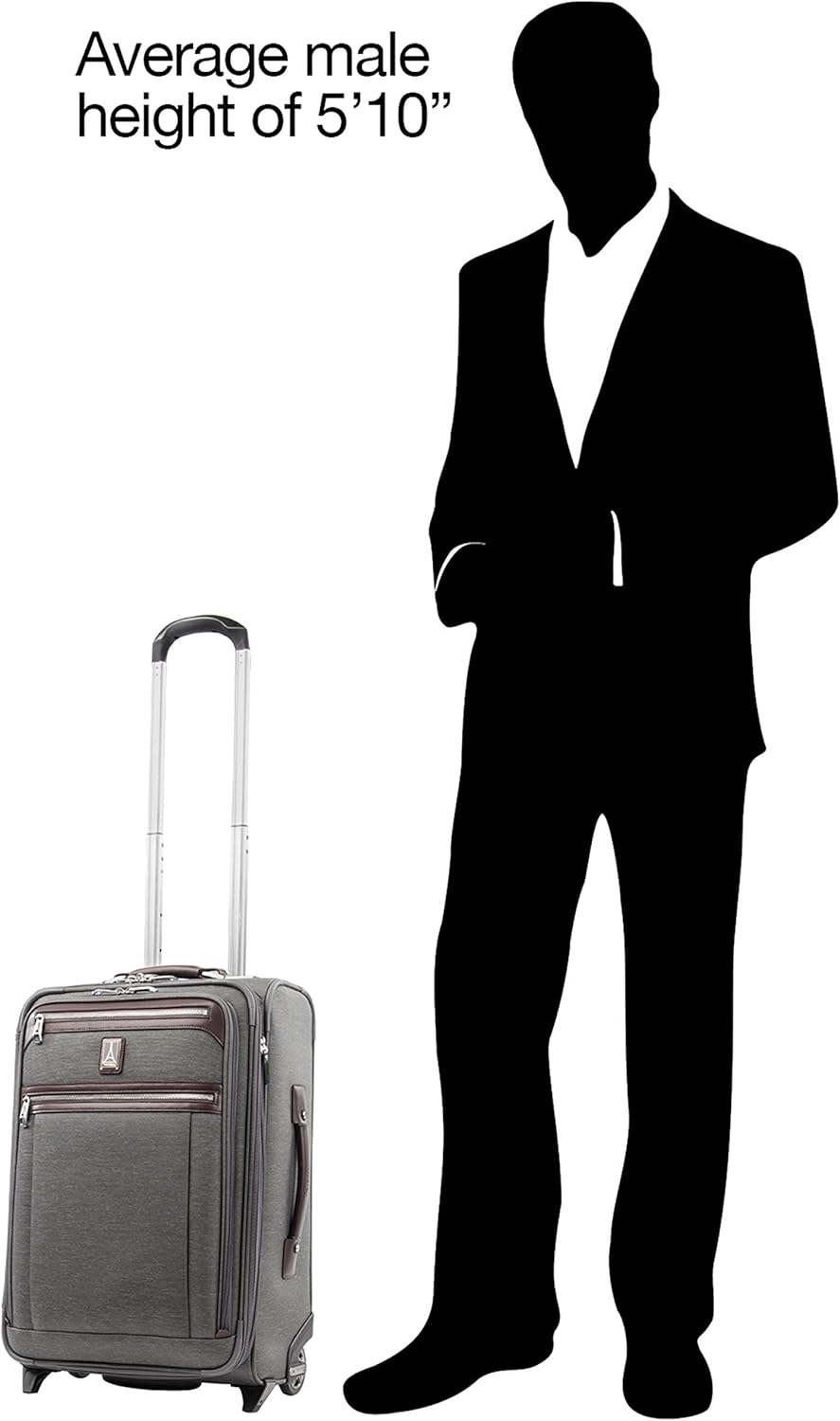  | Travelpro Platinum Elite Softside Expandable Upright Luggage, Vintage Grey, Carry-On 22-Inch | Carry-Ons