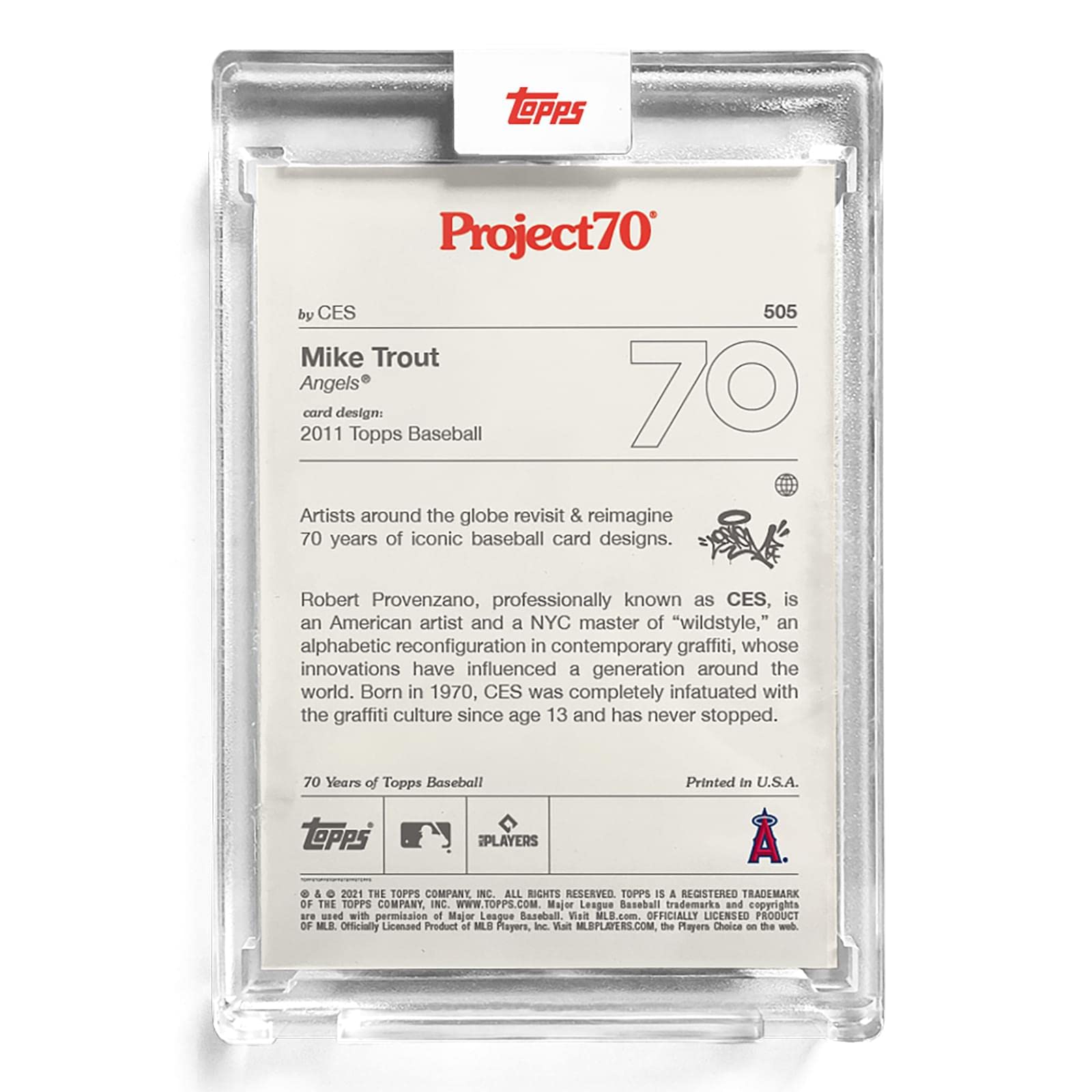 Amazon.com: Topps Project70 Card 505 | Mike Trout 2011 by CES