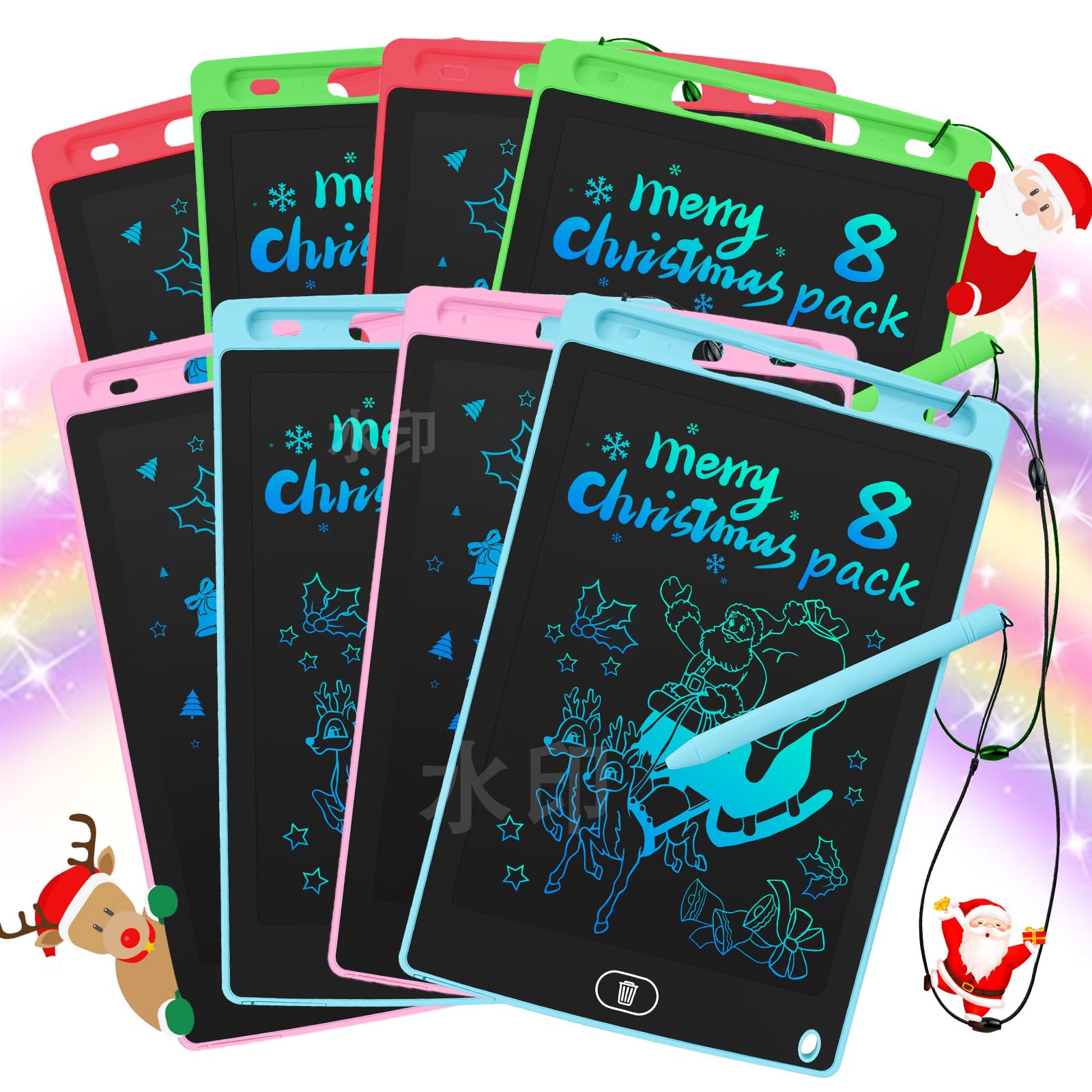 Photo 1 of [Party Favor] 8 Pack LCD Writing Tablet for Kids, 8.5'' Colorful Drawing Tablet, Toddler Drawing Pads, Drawing Toys for Ages 3 4 5 6 7 8, Christmas Birthday Gifts for Girls & Boys