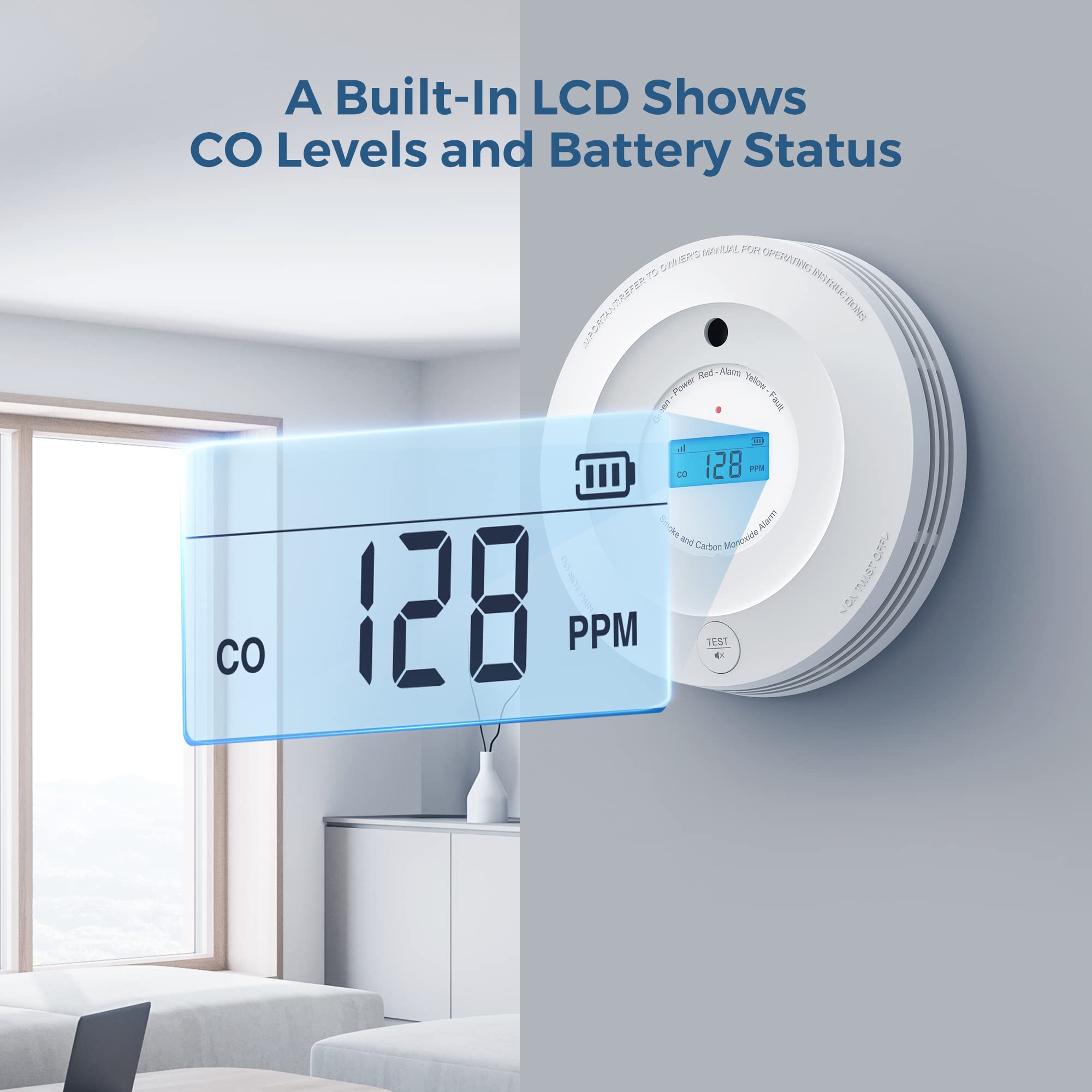 AEGISLINK Smoke And Carbon Monoxide Detector 10Year