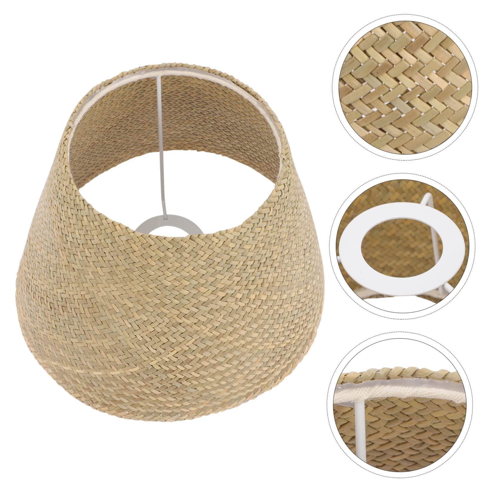 HOMSFOU Lampenschirm Lampenschirme Rattan Tischlampenschirm Lichtabdeckungen Lampenschirme Rattan Lampenschirm Lampenabdeckungen