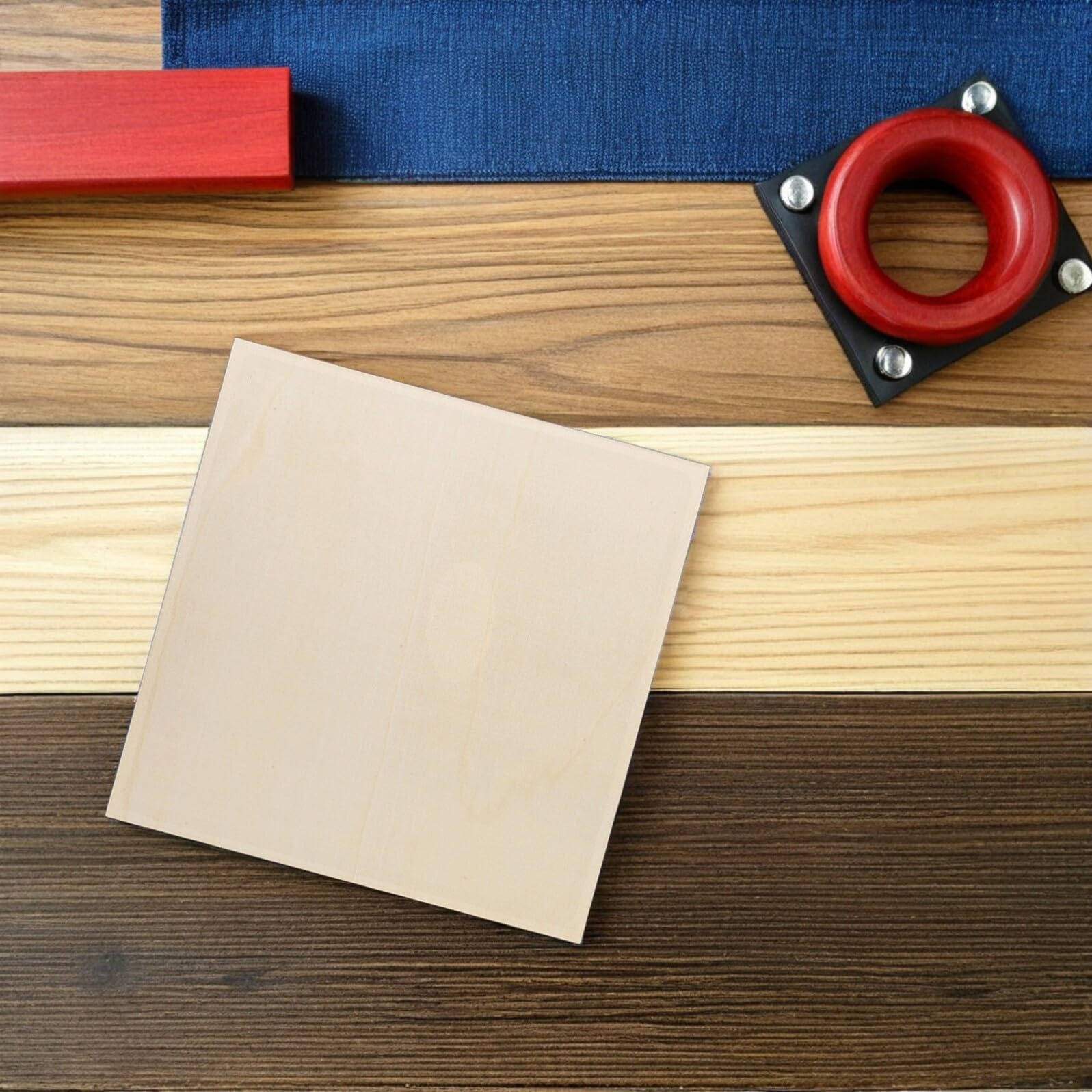 GALPADA 10 Stück Quadratische Sperrholzplatte aus Lindenholz mit Natürlicher Holzmaserung und Hoher Zuverlässigkeit für Bastelprojekte und Büro Renovierungen