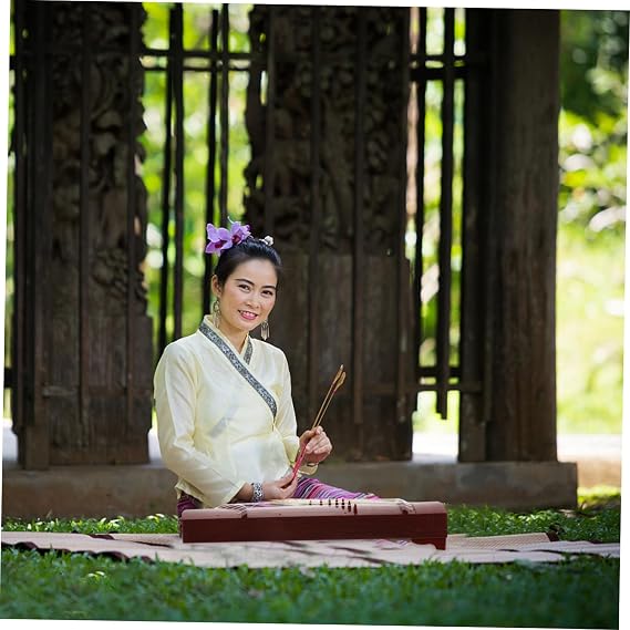 Guzheng Practice Instrument for Beginners Solid String for Chinese Musical Decoration for Music Students and Hobbyists Deep