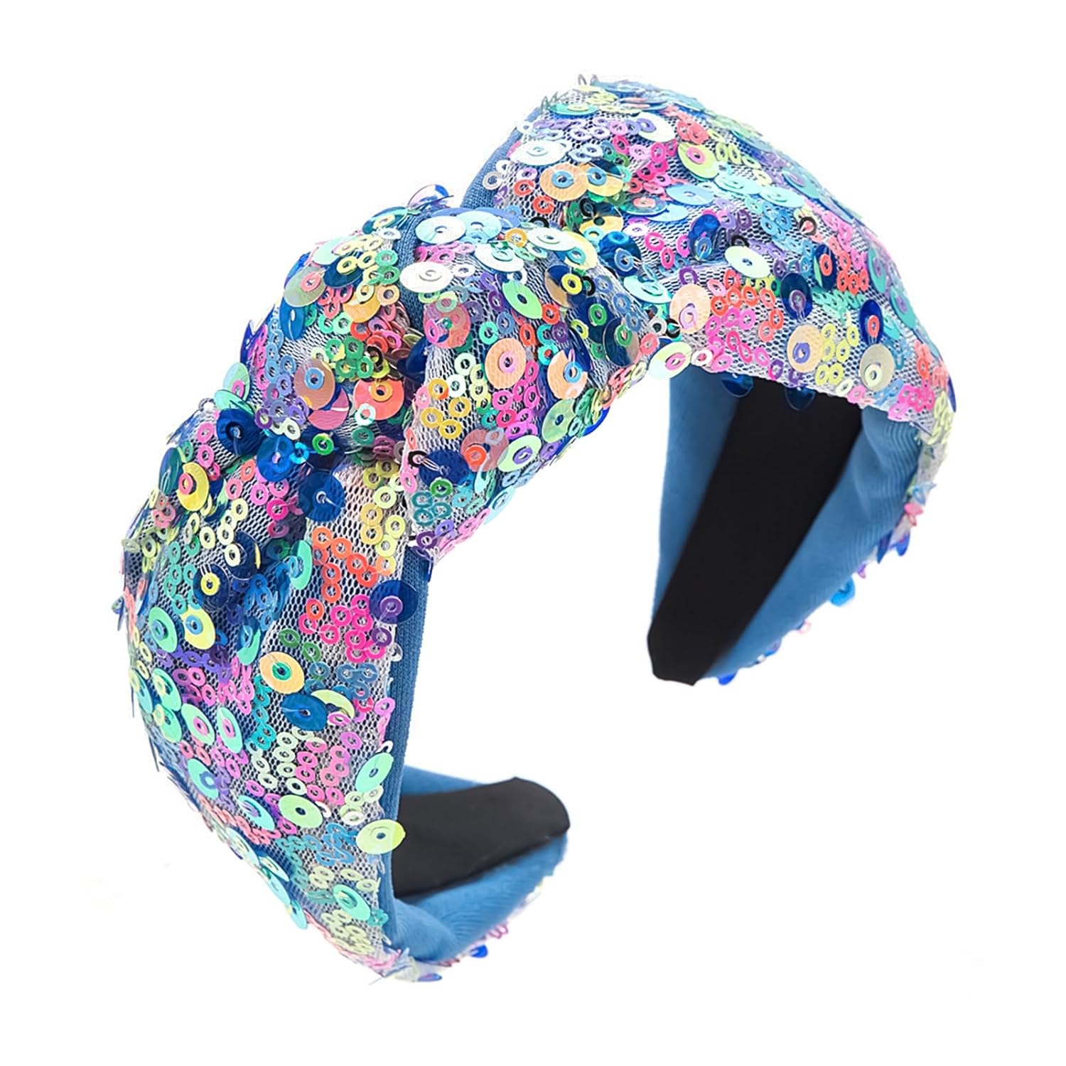 Jacnkb Sequin Knotted Headbands for Girls Women Fashion