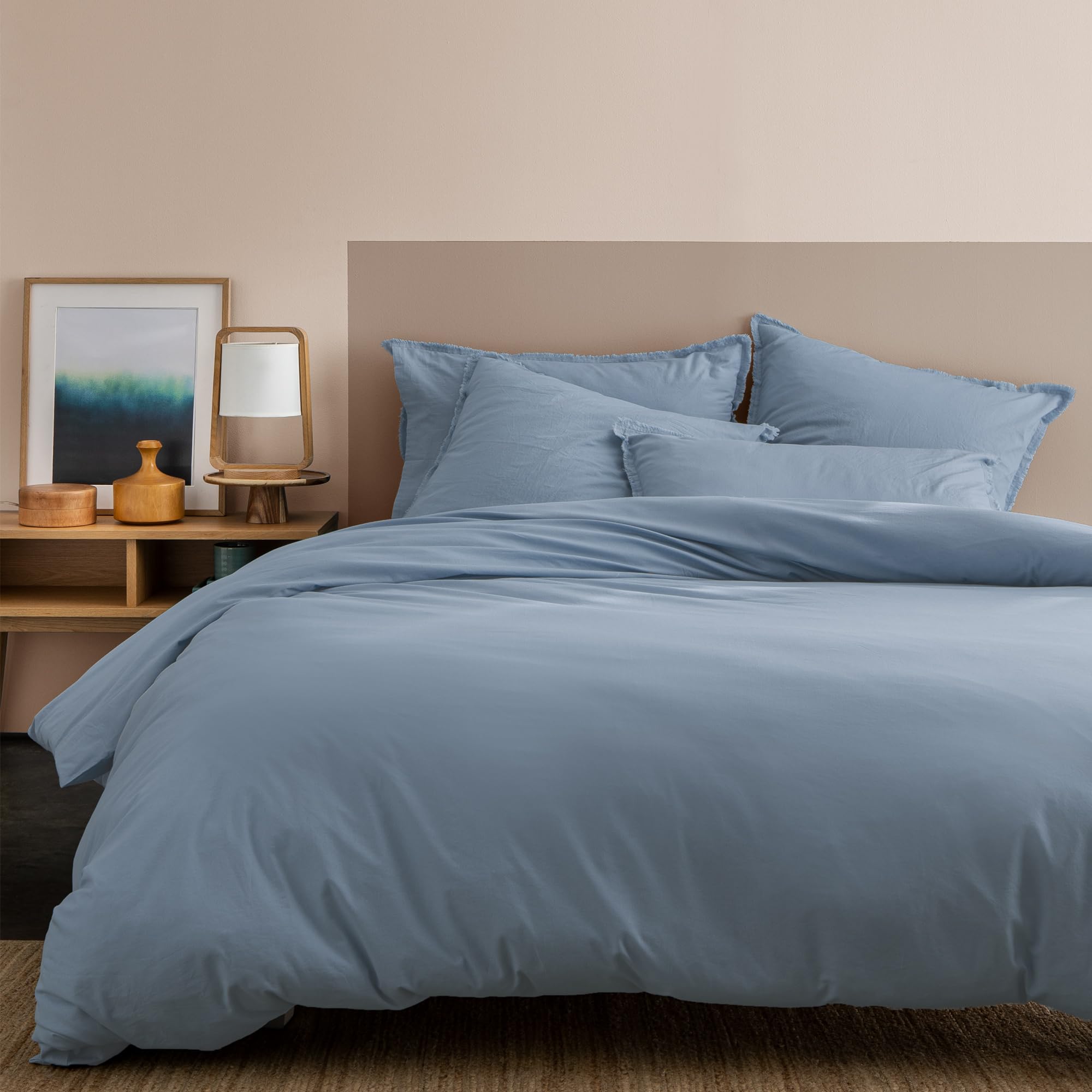 MATT & ROSE Housse de Couette Coton LAVÉ Unie 100% Coton