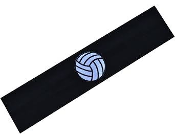 Funny Girl Designs Volleyball Patch Cotton Stretch Headband for Girls Teens and Adults - Volleyball Team Gift