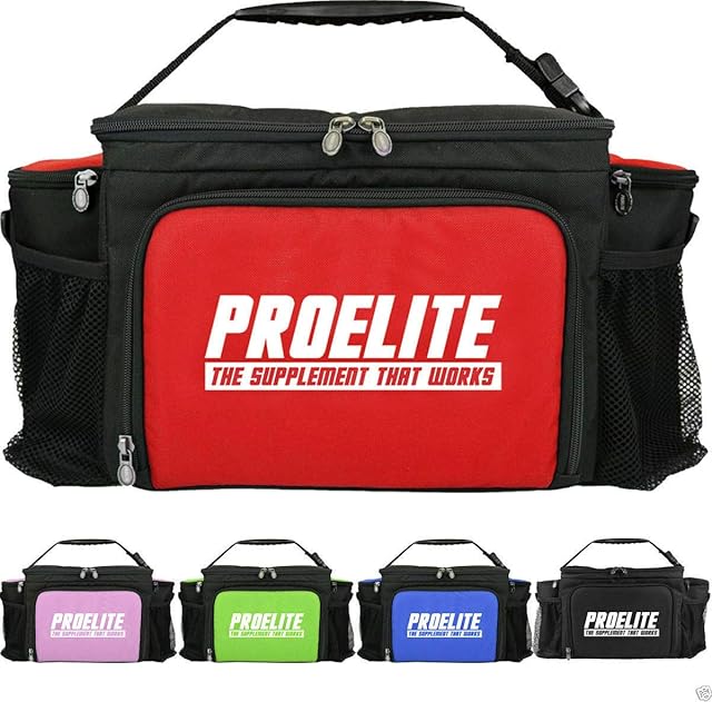 ProElite 6 Meal Bag Prep ISO Gym Management Lunch Cool Holdall Food Cooler Insulated Picnic Workplace Organiser Outdoor Bags