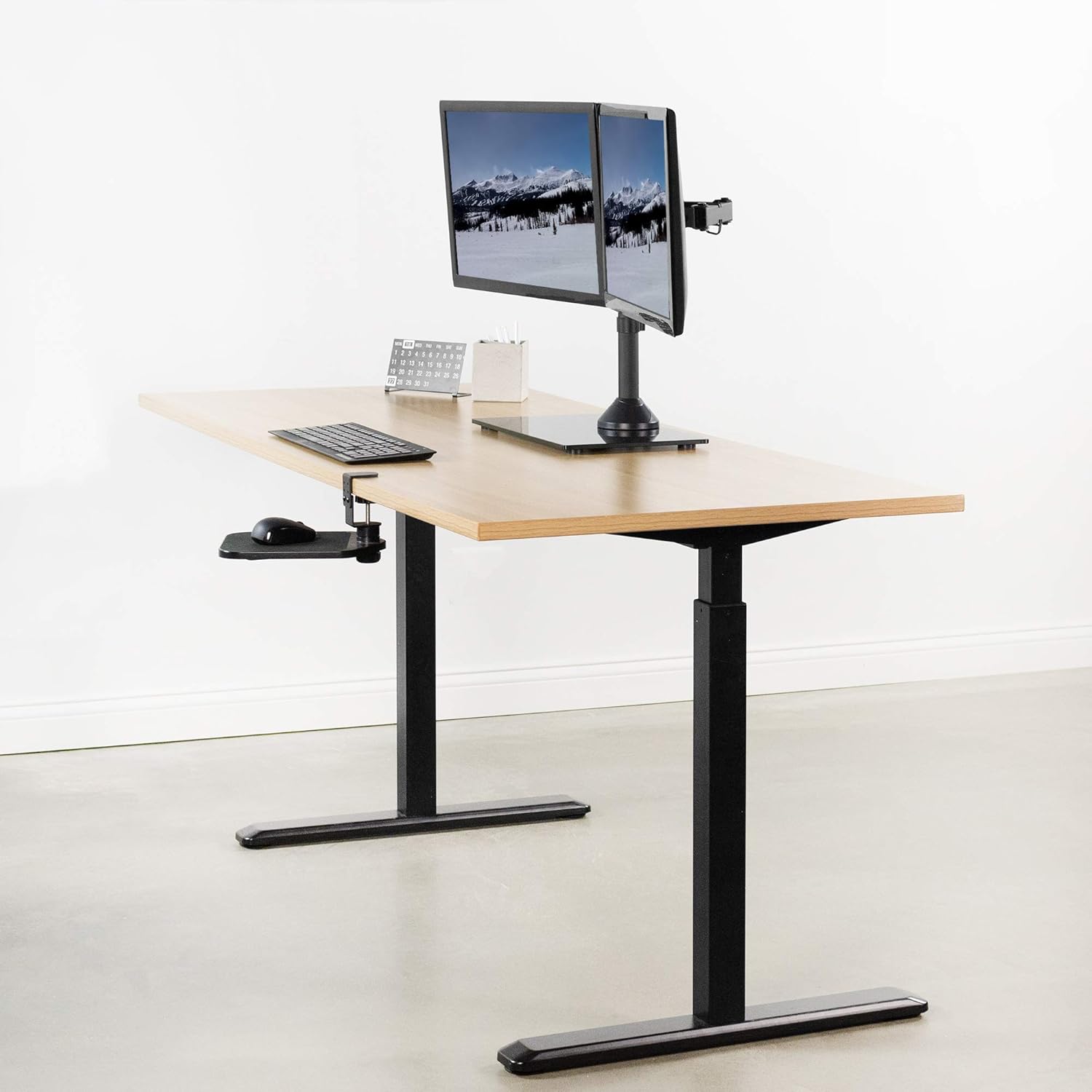 Gеt Dіѕсоunt оƒƒеr VIVO Freestanding Black Dual Monitor Stand with Sleek Glass Base and Adjustable Arms, Mounts 2 Screens up to 27 inch and 22 lbs Each, STAND-V002FG