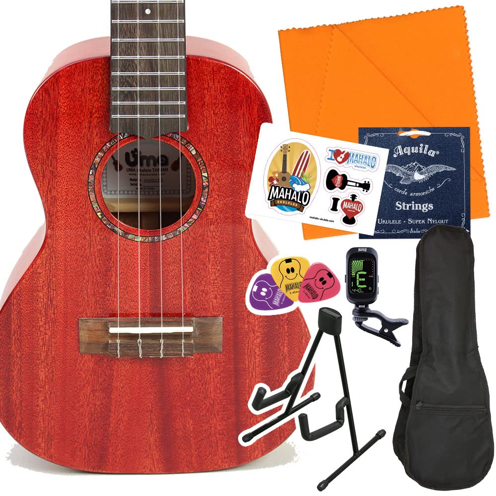 Amazon.co.jp: Uma Ukulele UK-20SC RD 初心者セット スタンド付き入門 