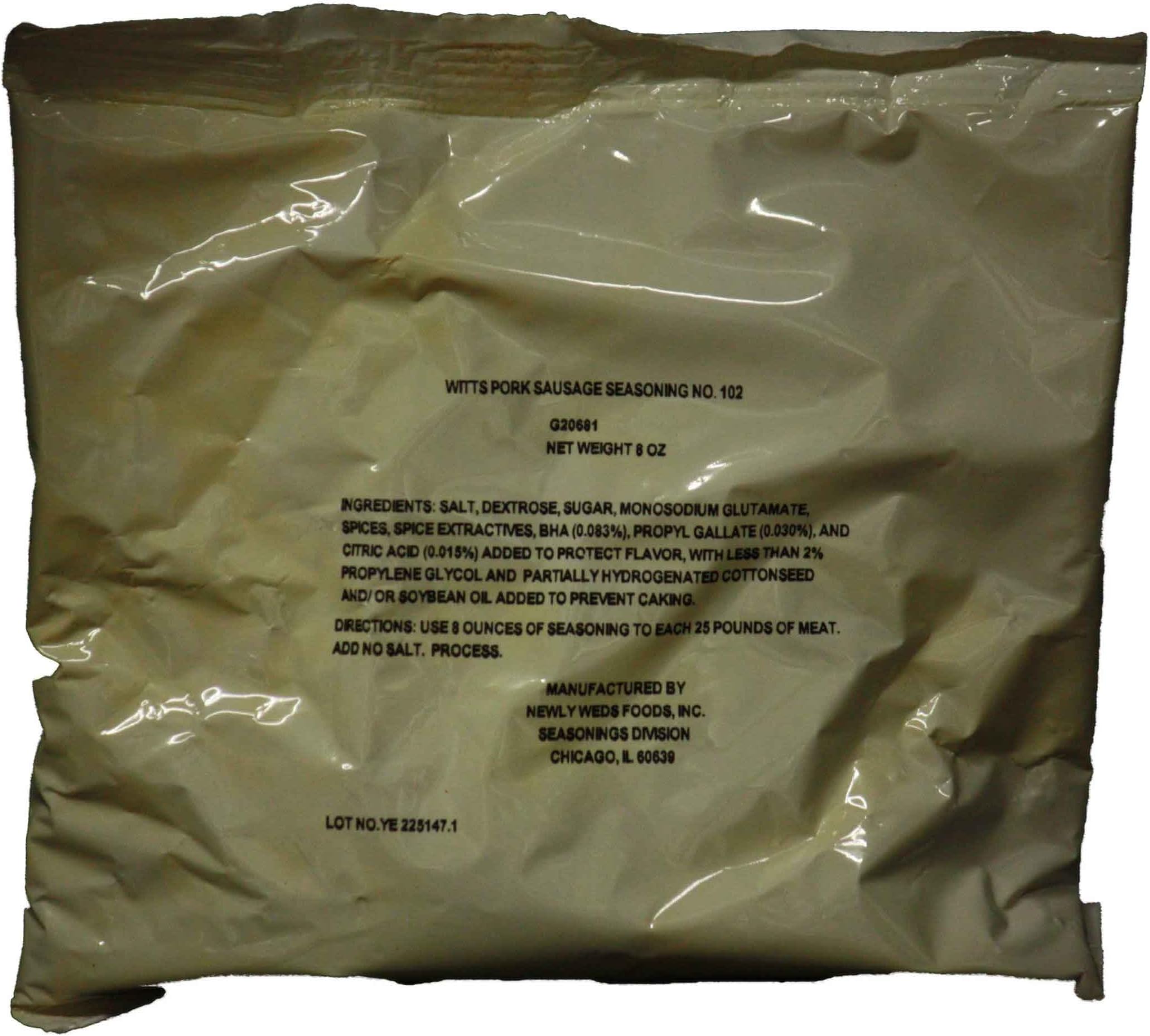 Witts #102 Pork Sausage Seasoning