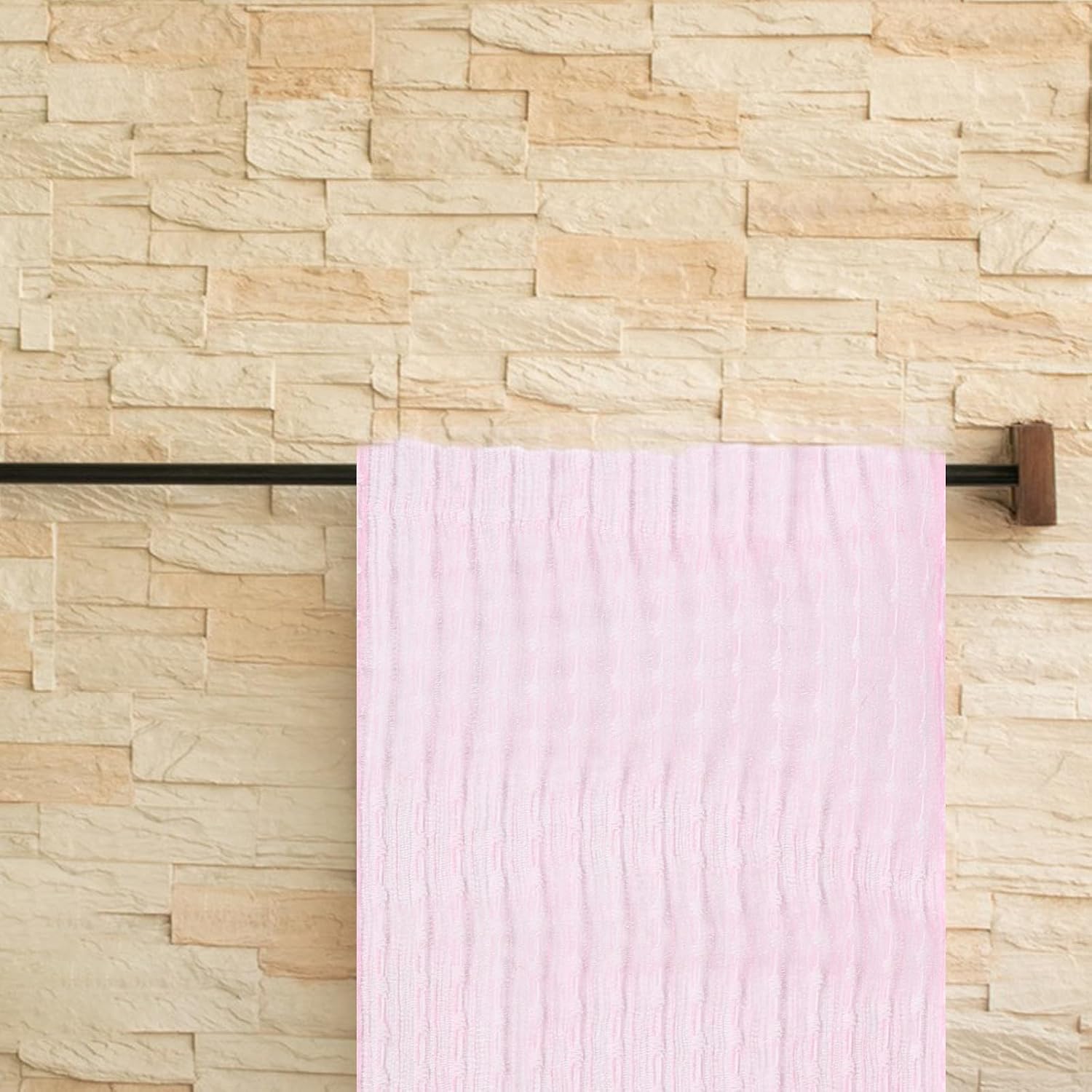 SEWACC Exfoliating Shower Towel Long Strip Body Scrubber for Men and Women, Korean Design Pink Washcloth Made of Nylon and Polyester, Massaging and Removes Dead Skin Cells for Bathing
